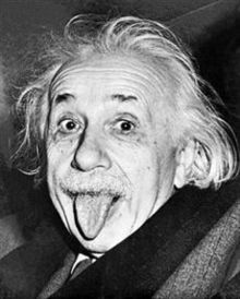 Albert Einstein tongue out